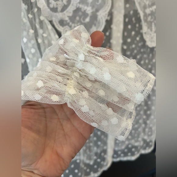 SOLD - Vintage Sheer Lacy Blouse - Picture 4 of 11